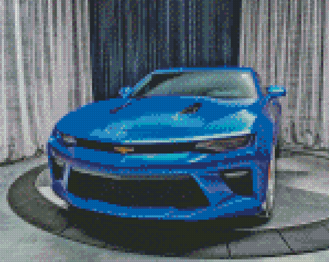 Blue Metallic Chevrolet Diamond Painting