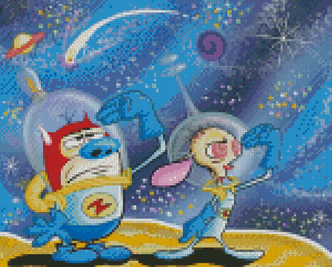 Ren And Stimpy Space Cadets Diamond Painting