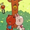Brown And Cony Couple Diamond Painting