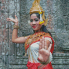 Cambodia Dancer Girl Diamond Painting
