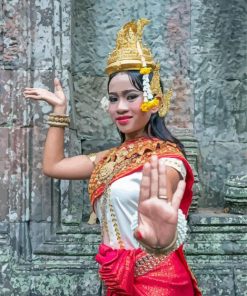 Cambodia Dancer Girl Diamond Painting