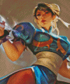 Chun Li Anime Girl Diamond Painting