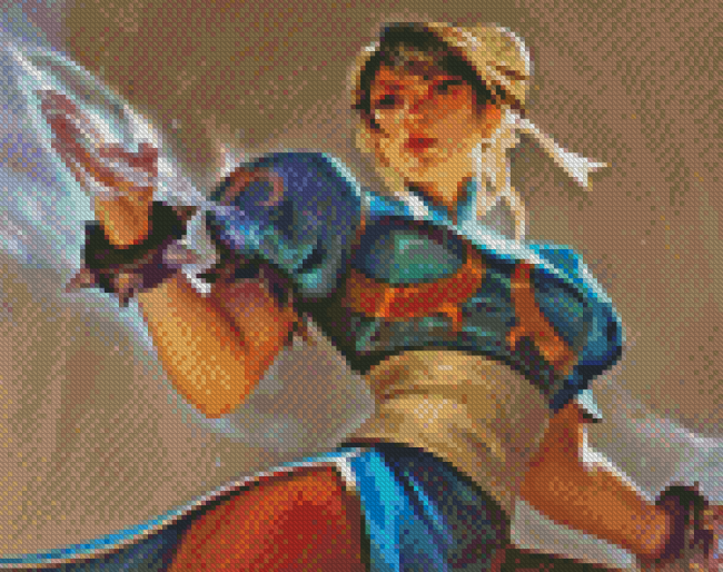 Chun Li Anime Girl Diamond Painting