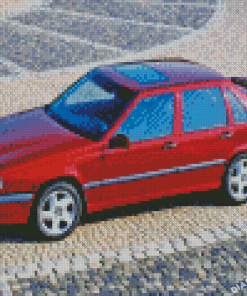 Classic Volvo 850 Red Car Diamond Painting