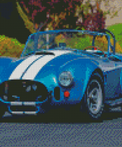 Cobra Shelby Blue Car Diamond Painting