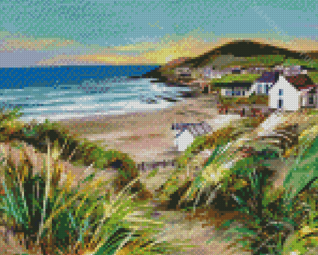 Croyde Village In England Diamond Painting