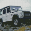 White Land Rover Defender Diamond Painting