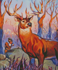 Deer Hunter Man Poster Diamond Painting