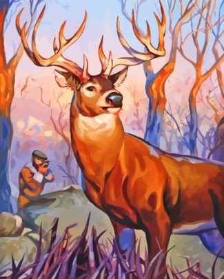 Deer Hunter Man Poster Diamond Painting