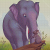 Elephant And Mouse Diamond Painting