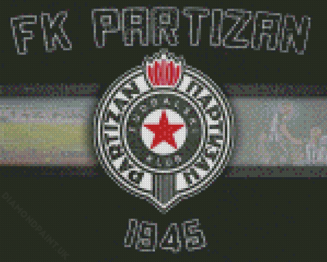 FK Partizan Football Club Logo Diamond Painting