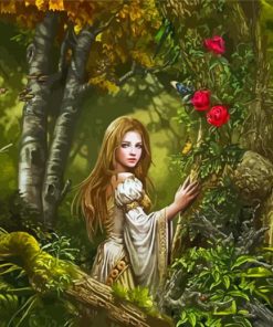 Fantasy Woman In Woods Diamond Painting