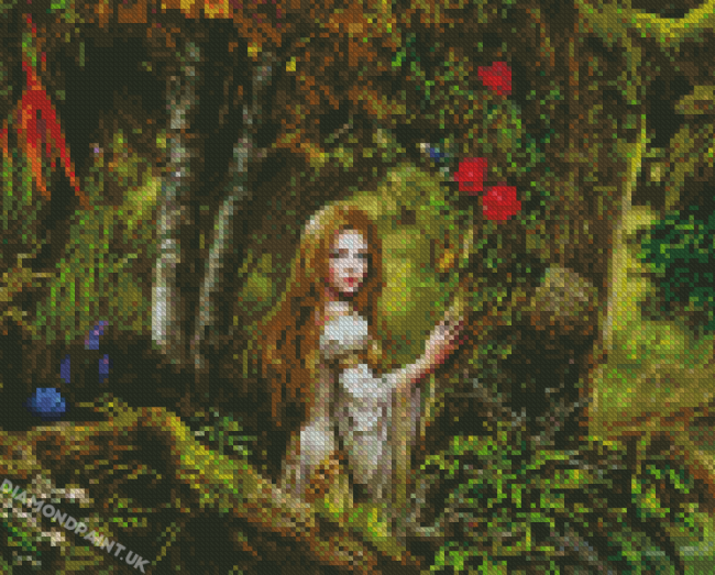 Fantasy Woman In Woods Diamond Painting