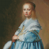 Girl Blue Dress Diamond Painting