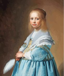 Girl Blue Dress Diamond Painting