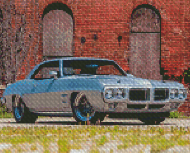 Grey 1969 Pontiac Firebird Diamond Painting