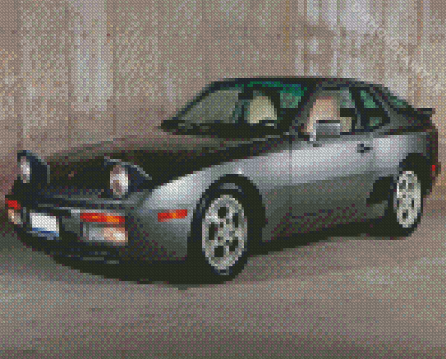 Grey Porsche 944 Diamond Painting