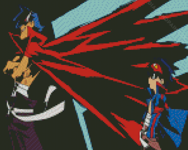 Gurren Lagann Pop Art Characters Diamond Painting