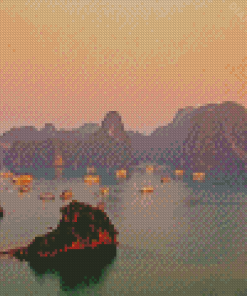 Ha Long Bay Boats Diamond Painting
