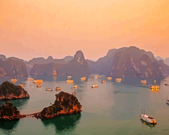 Ha Long Bay Boats Diamond Painting