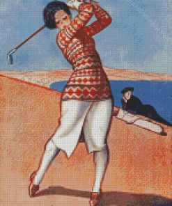 Woman Golfer Diamond Painting