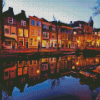 Leiden Netherlands At Night Diamond Painting