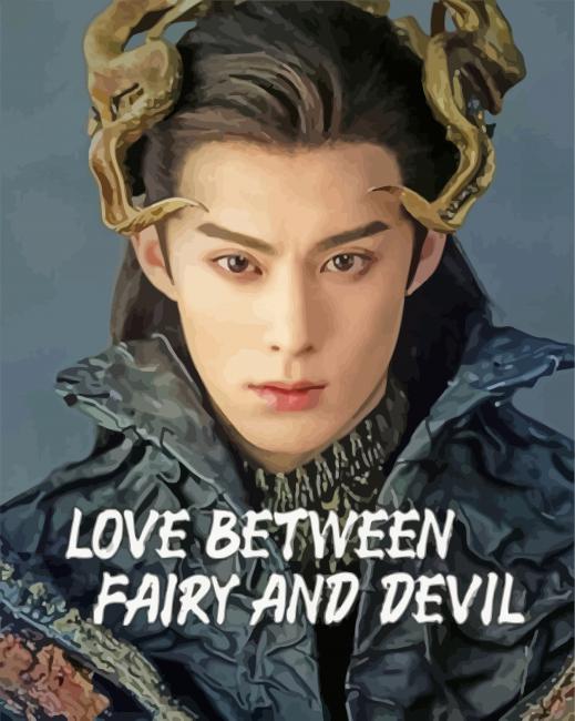 Love Between Fairy And Devil Character Poster Diamond Painting