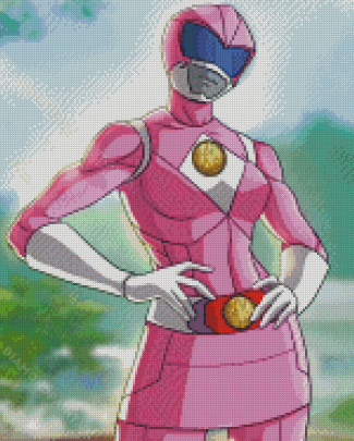 Pink Power Ranger Character Diamond Painting