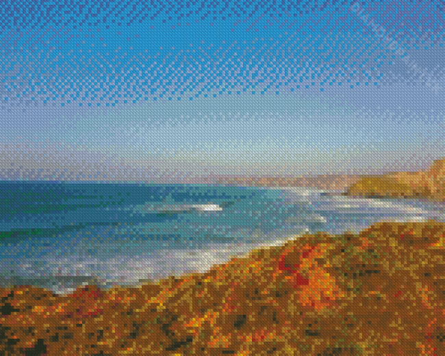 Porth Town Beach View Diamond Painting