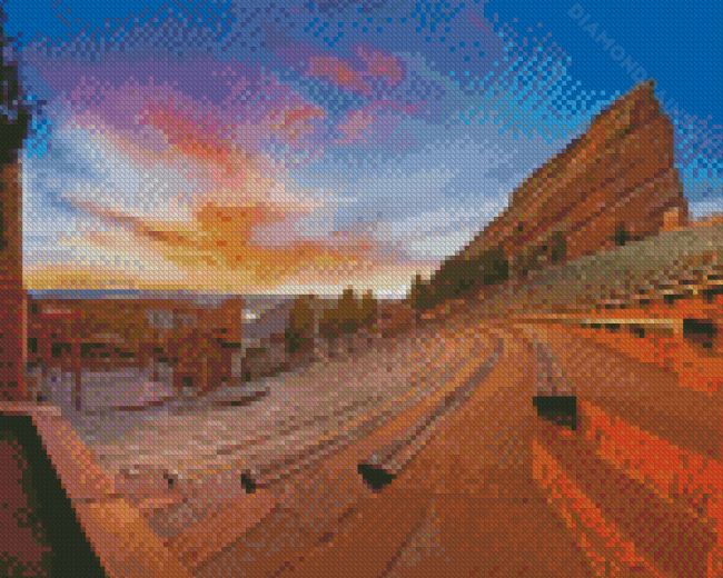 Red Rocks Amphitheatre In Colorado Diamond Painting