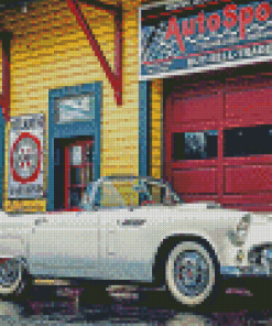Retro 57 Thunderbird Car Diamond Painting