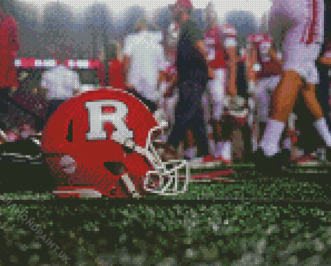 Rutgers Scarlet Knights Football Helmet Diamond Painting