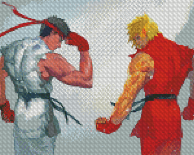 Ryu And Ken Diamond Painting
