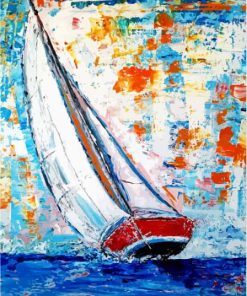 Sailboat Abstract Diamond Painting