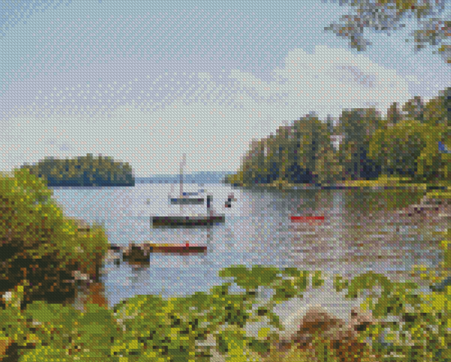 Sebago Lake Maine Landscape Diamond Painting