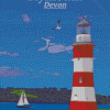 Smeatons Tower Plymouth England Poster Diamond Painting