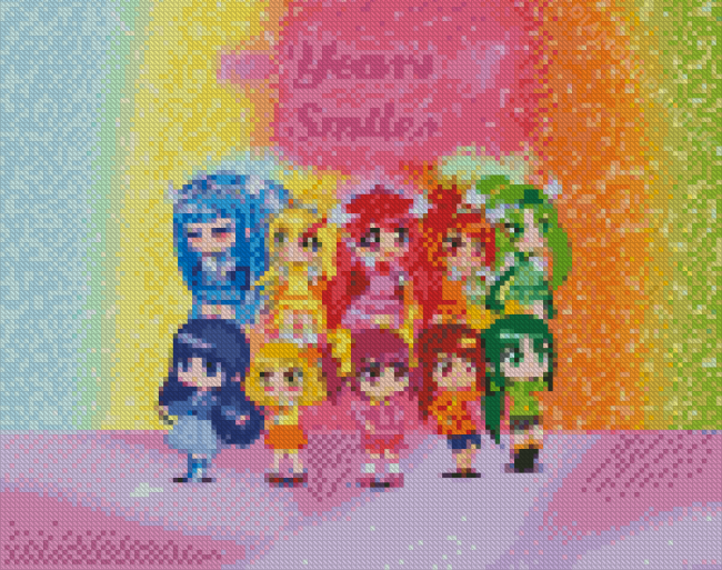 Smile Precure Art Characters Diamond Painting