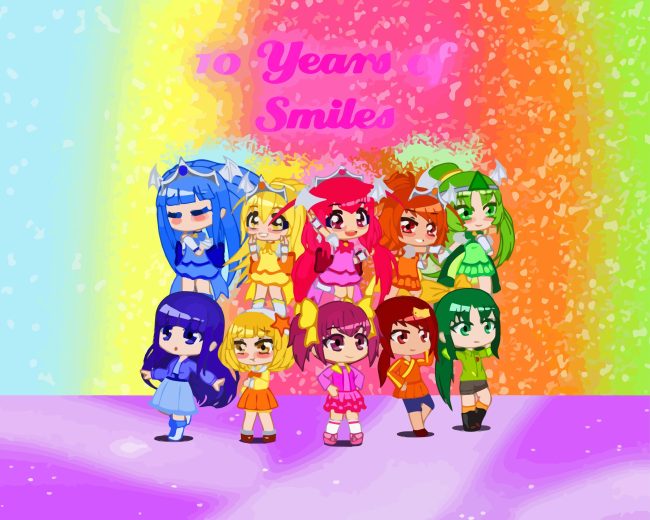 Smile Precure Art Characters Diamond Painting