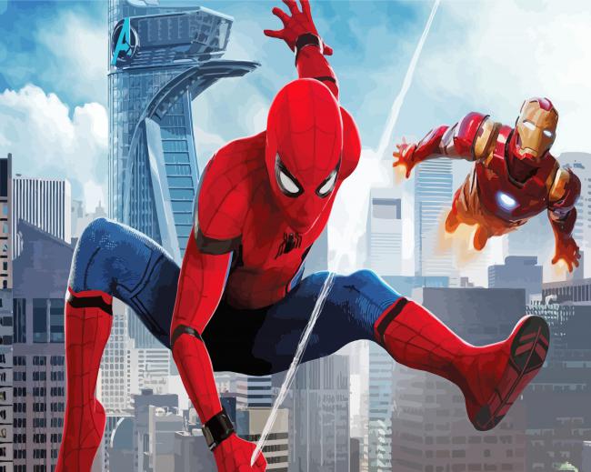 Spider Man And Iron Man Diamond Painting