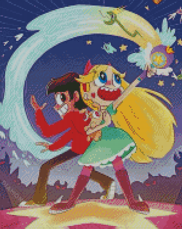 Star Vs The Forces Of Evil Marco And Star Butterfly Diamond Painting