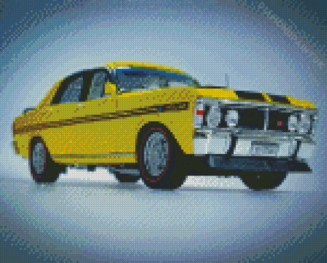 Yellow Xy Ford Car Diamond Painting