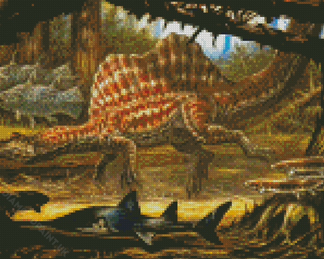 The Spinosaurus Dinosaur Underwater Diamond Painting