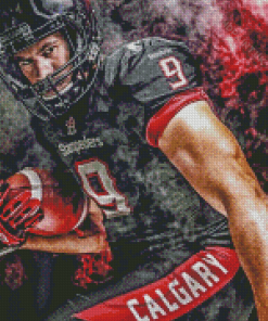 The Stampeders Football Player Diamond Painting