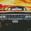 Vintage Black 67 Chevy Impala Car Diamond Painting