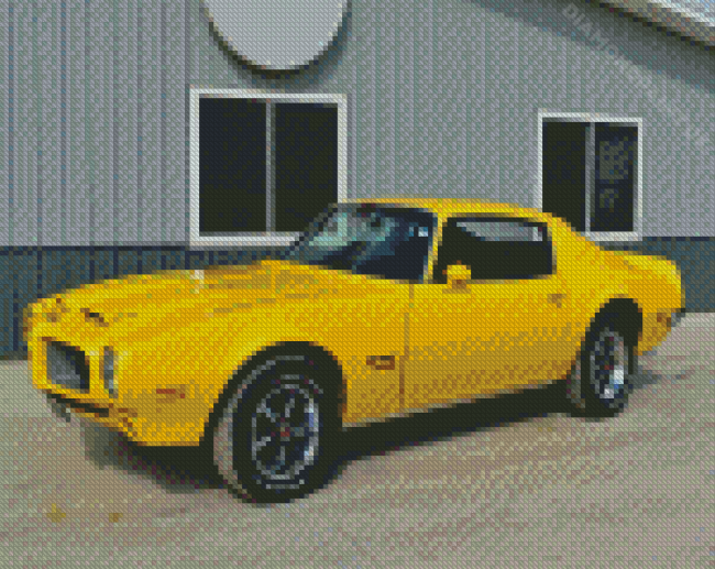 Yellow 1970 Firebird Car Diamond Painting