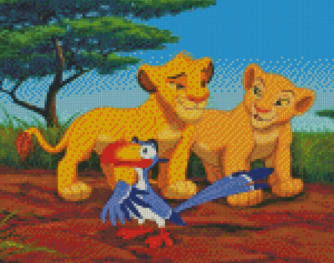 Zazu With Sarabi And Nala Diamond Painting