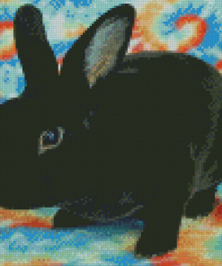 Adorable Black Bunny Diamond Painting