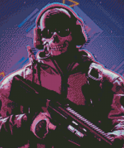 Aesthetic Ghost From Cod Diamond Painting