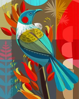 Aesthetic Tui Bird Diamond Painting