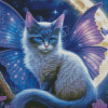 Aesthetic Cat With Wings Diamond Painting